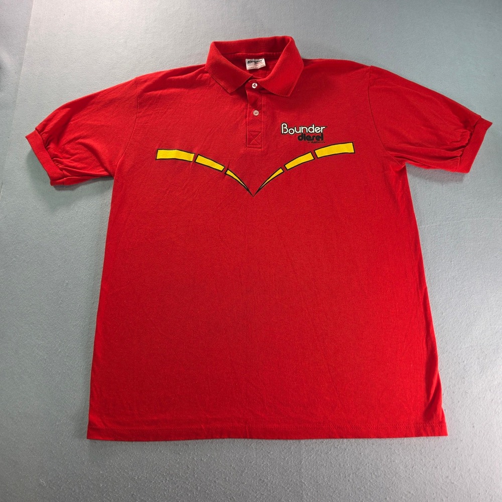 Vintage Fleetwood Bounder Diesel RV Polo Red XL Kangaroo Logo Y2K Retro